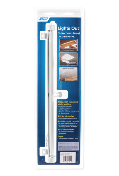 CAMCO 42913 Camco 42913 Retractable Lights Out Vent Shade (Cream)