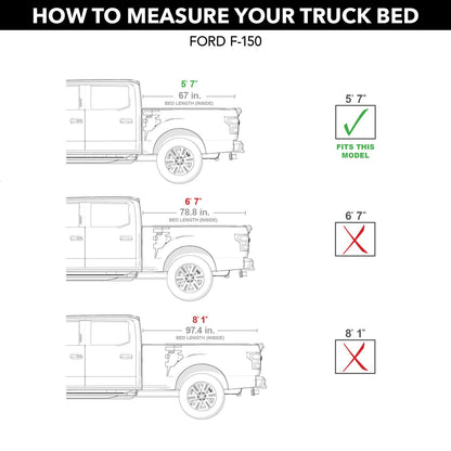 ROLL N LOCK LG111M RealTruck Roll-N-Lock M-Series Retractable Truck Bed Tonneau Cover – LG111M – Fits 2009 - 2014 Ford F-150 5' 7" Bed (67")