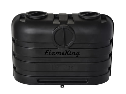 FLAME KING YSN-PCC-RV20 Flame King Dual 20LB LP Propane Tank Light Plastic Heavy Duty Cover for RV, Travel Trailer, Camper - Black