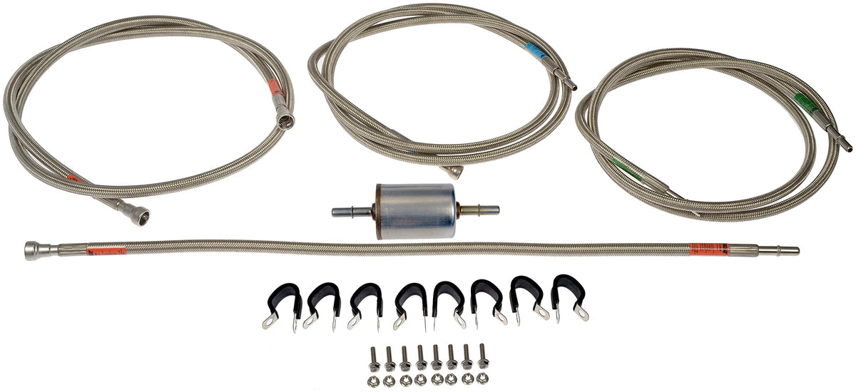 DORMAN 819-839 Dorman 819-839 Front Flexible Braided Stainless Steel Fuel Line Compatible with Select Chevrolet/GMC Models (OE FIX)