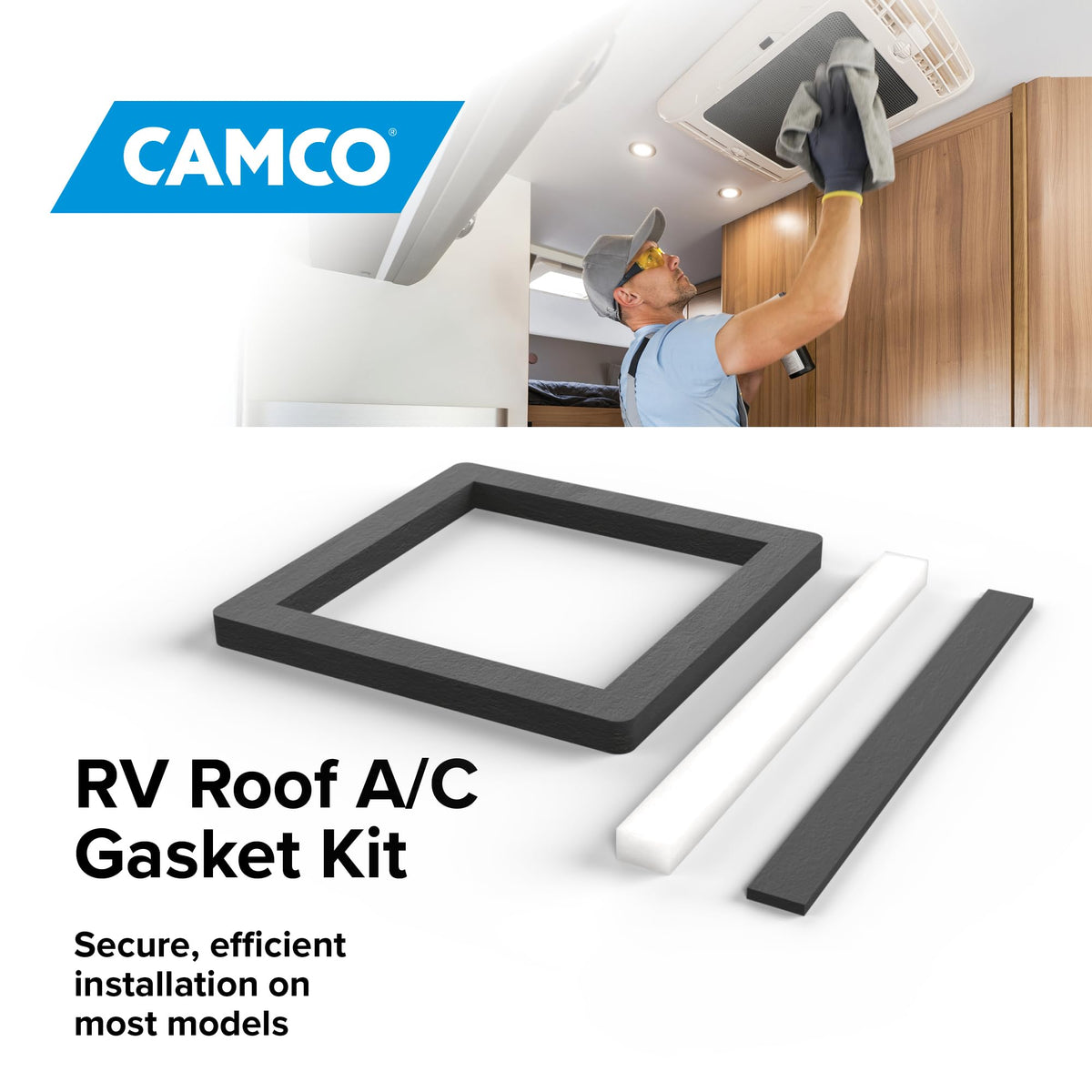 CAMCO 25071 Camco 14-Inch x 14-Inch Camper Roof A/C Gasket Kit