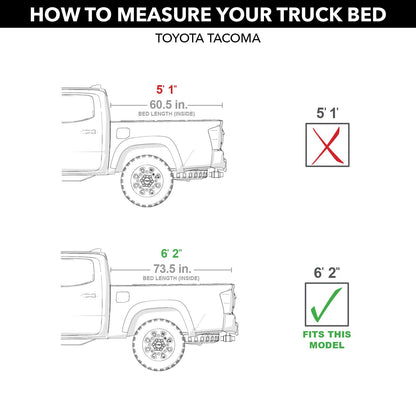 Retrax T-80812 RealTruck Retrax RetraxPRO XR Retractable Truck Bed Tonneau Cover – T-80812 – Fits 2005 - 2015 Toyota Tacoma Regular, Access & Double Cab 6' 2" Bed (73.5")