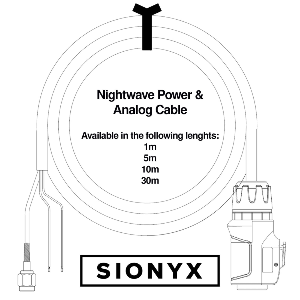 SIONYX A015500 SiOnyx Power & Analog Cable for Nightwave Cameras, 5m