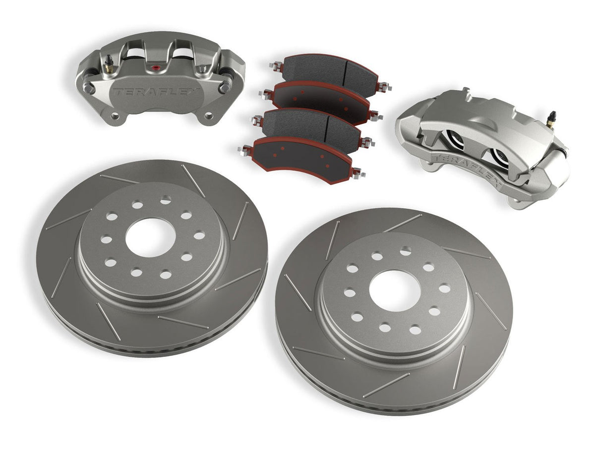 TERAFLEX 4303420 TeraFlex 4303420 JK Front Big Brake Kit (with Big Calipers, SLOTTED 13.3" Rotors)