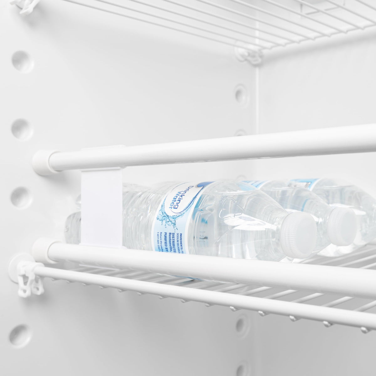 CAMCO 44073 Camco 28" Double RV Refrigerator Bar -Holds Food and Drinks in Place During Travel - Prevents Messy Spills - Spring Loaded and Extends Between 16" and 28" - White (44073)