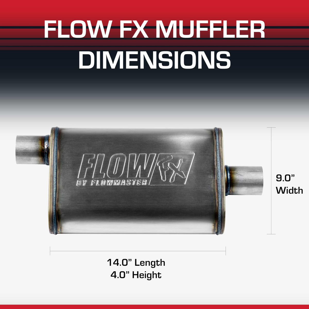 FLOWMASTER 71225 Flowmaster Flow FX Chambered Muffler – 2.25" Offset In / 2.25" Center Out