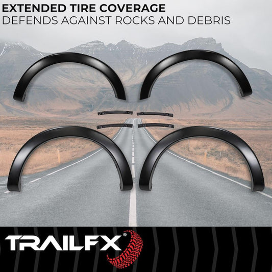 TRAILFX TFF3008OE TrailFX Fender Flare TFF3008OE OE Style Black Smooth Finish 2-1/4 Inch Tire Coverage Polypropylene Fits 2023-2026 Ford F-250/ F-350 Super Duty With Single Rear Wheel