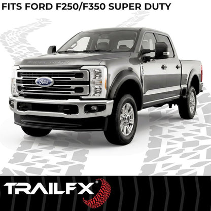 TRAILFX TFF3008OE TrailFX Fender Flare TFF3008OE OE Style Black Smooth Finish 2-1/4 Inch Tire Coverage Polypropylene Fits 2023-2026 Ford F-250/ F-350 Super Duty With Single Rear Wheel