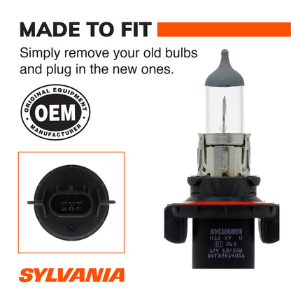 SYLVANIA H13XV.BP SYLVANIA H13 XtraVision Halogen Headlight Bulb, High or Low Beam, 1 Bulb