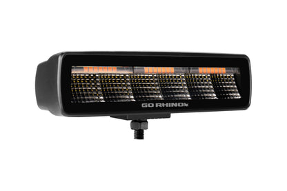 GO RHINO 750300621SBF Go Rhino! Blackout Series - SIXLINE 6-LED Spot Lights with Flush Mount, Pair | Flush Mount, Aluminum, Black | 750300621SBF