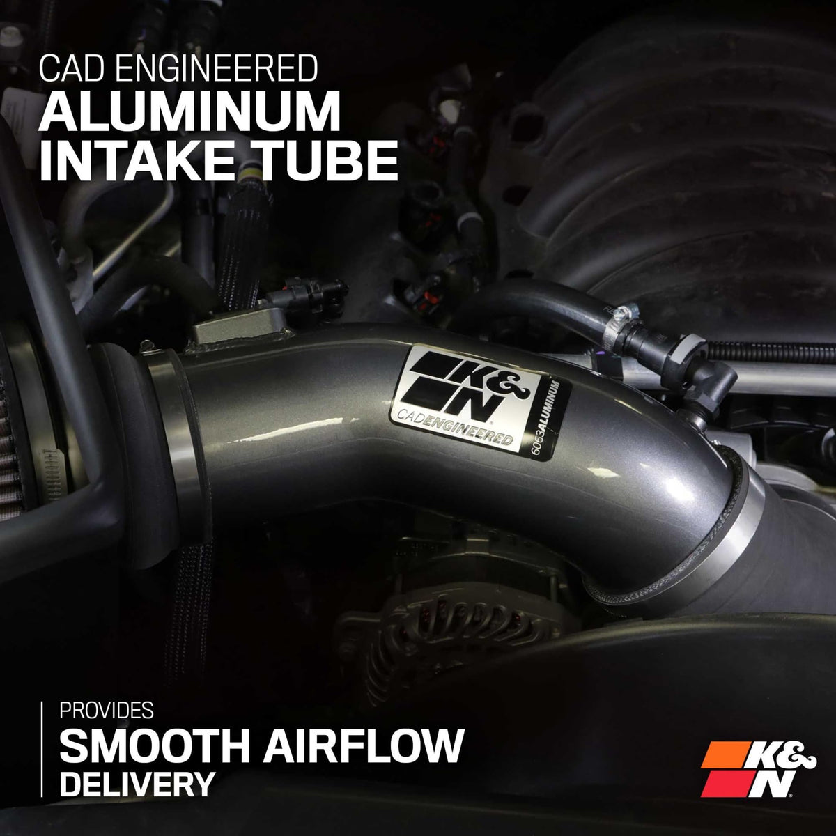 K&N FILTER 77-3103KC K&N Cold Air Intake System: High-Flow Air Filter, Increase Performance & Towing: Compatible with 2020-2026 Chevrolet/GMC: Silverado 2500 & 3500, Sierra 2500 & 3500, 77-3103KC