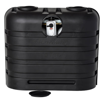 FLAME KING YSN-PCC-RV30 Flame King Dual 30LB LP Propane Tank Light Plastic Heavy Duty Cover for RV, Travel Trailer, Camper And Recreational Vehicle - Black