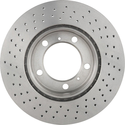 BREMBO 09C87911C02 Brembo 09.C879.11 UV Coated Pillar Vented drilled Front Brake Rotor PORSCHE OE# 98735140101