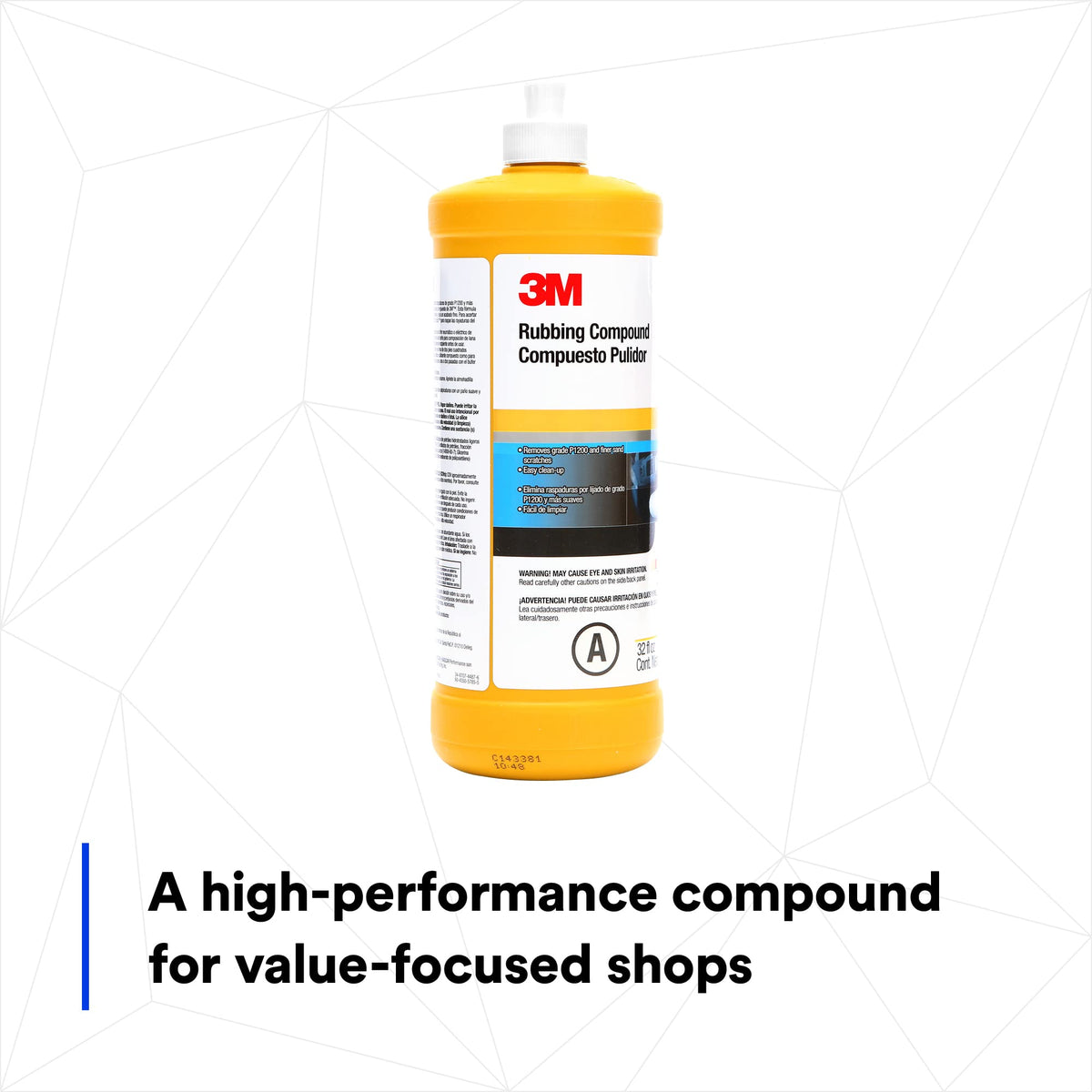 3M 05973 3M Rubbing Compound, 05973, Liquid Formula,1 qt (32 fl oz/946 mL)