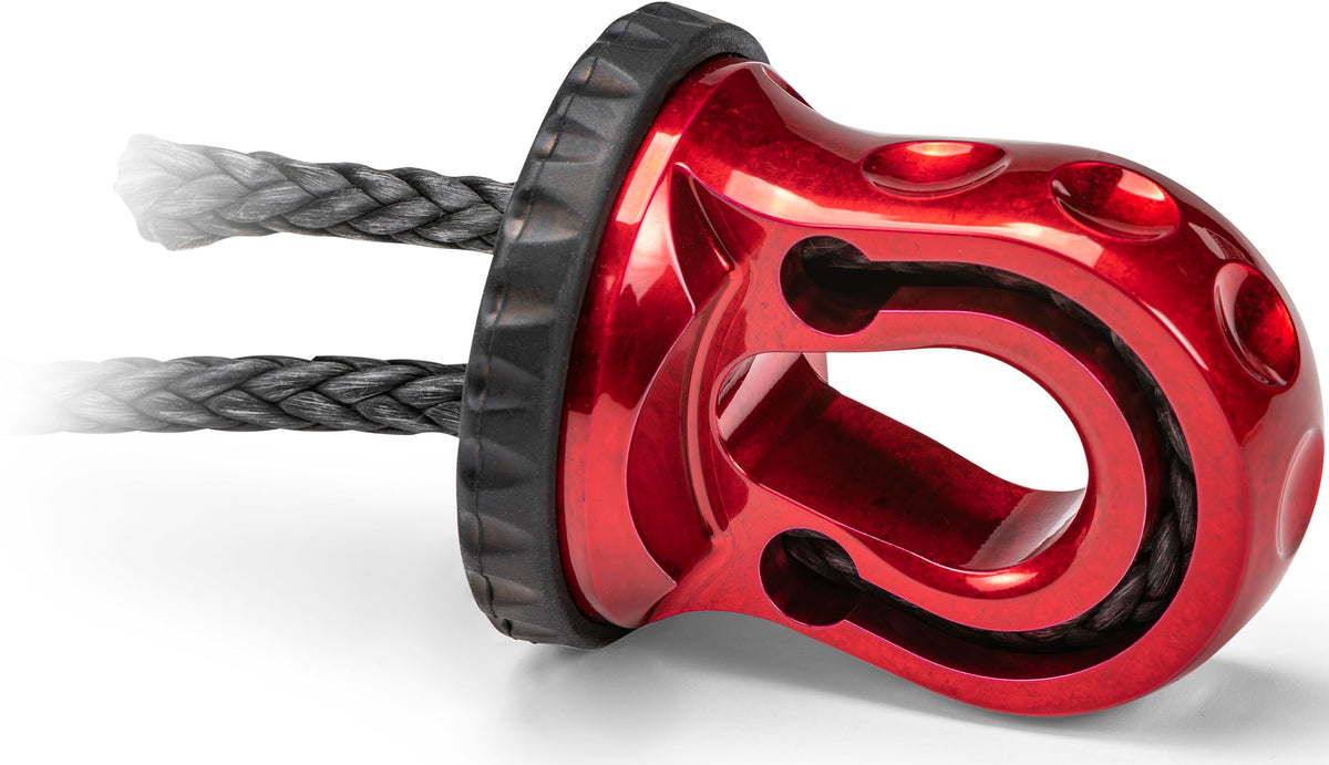 FACTOR 55 00352-01 Factor 55 Splicer Synthetic Rope Shackle, Fits Rope up to 1/2" - Red