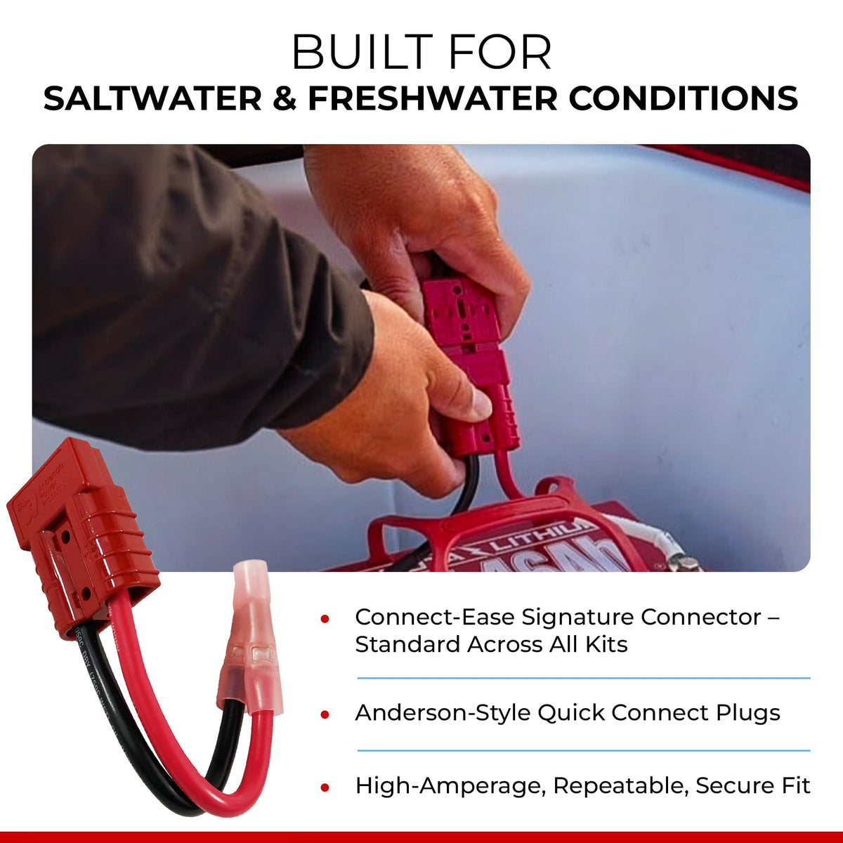 CONNECT EASE RCE24VBK Connect-Ease RCE24VBK 24-Volt Trolling Motor Connection Kit with Out On-Board Charging