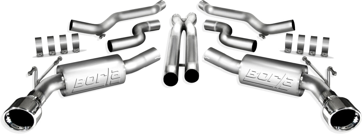 BORLA 140280 BORLA 140280 Cat-Back Performance Exhaust System for 2010-2013 Chevrolet Camaro SS 6.2L V8 Automatic/Manual Transmission Convertible. WITHOUT Ground Effects Package (GFX).