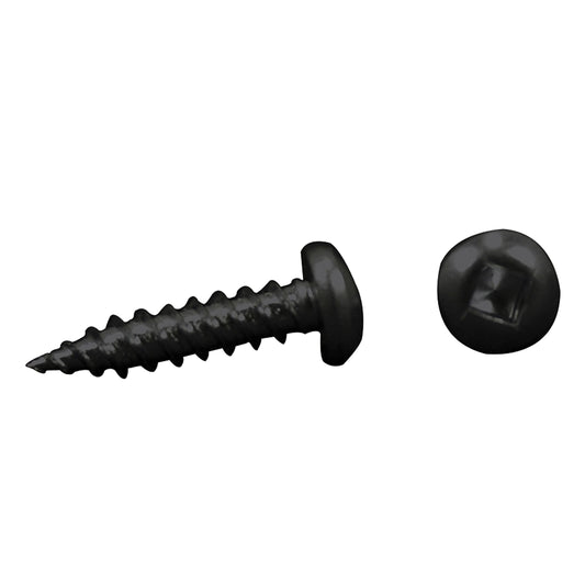 AP PRODUCTS 012-PSQ50BL 8X1-1/4 AP Products 012-PSQ50 BL 8 X 1-1/4 Black Pan Head Square Recess Screw - Pack of 50