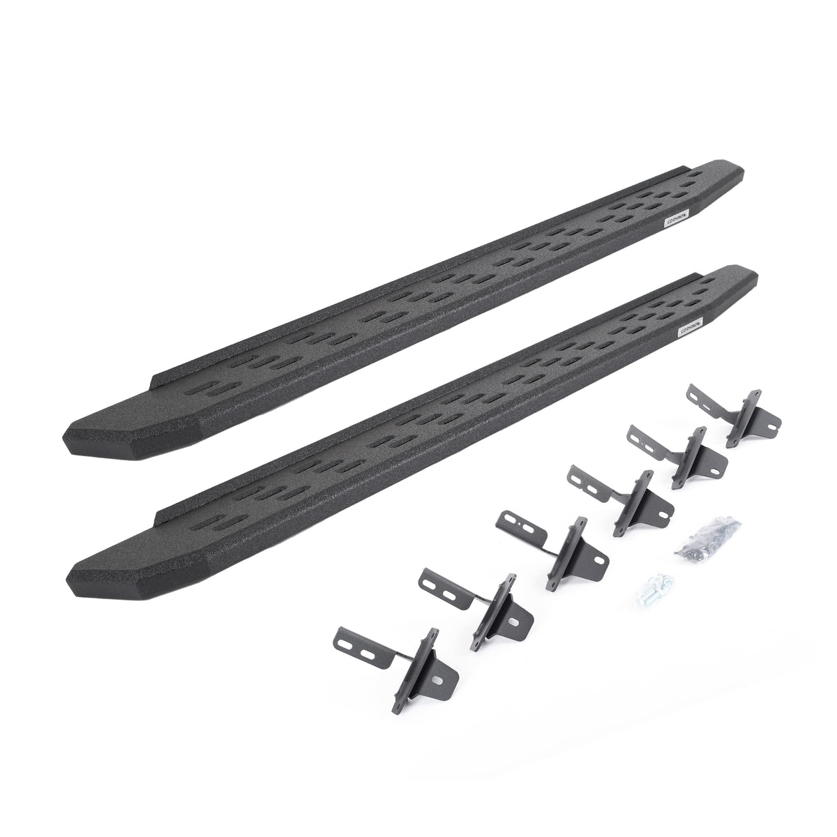 GO RHINO 69612973T RealTruck RB30 Running Boards & Brackets | Galvanized Steel, Protective Bedliner Coating | 69612973T | Fits 2021-2026 Ford Bronco 4-Door (Excludes Bronco Sport)