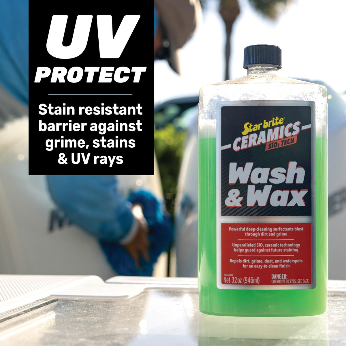 STAR BRITE 203532 STAR BRITE Ceramic Wash & Wax - SiO2-Infused, Watermelon Scent