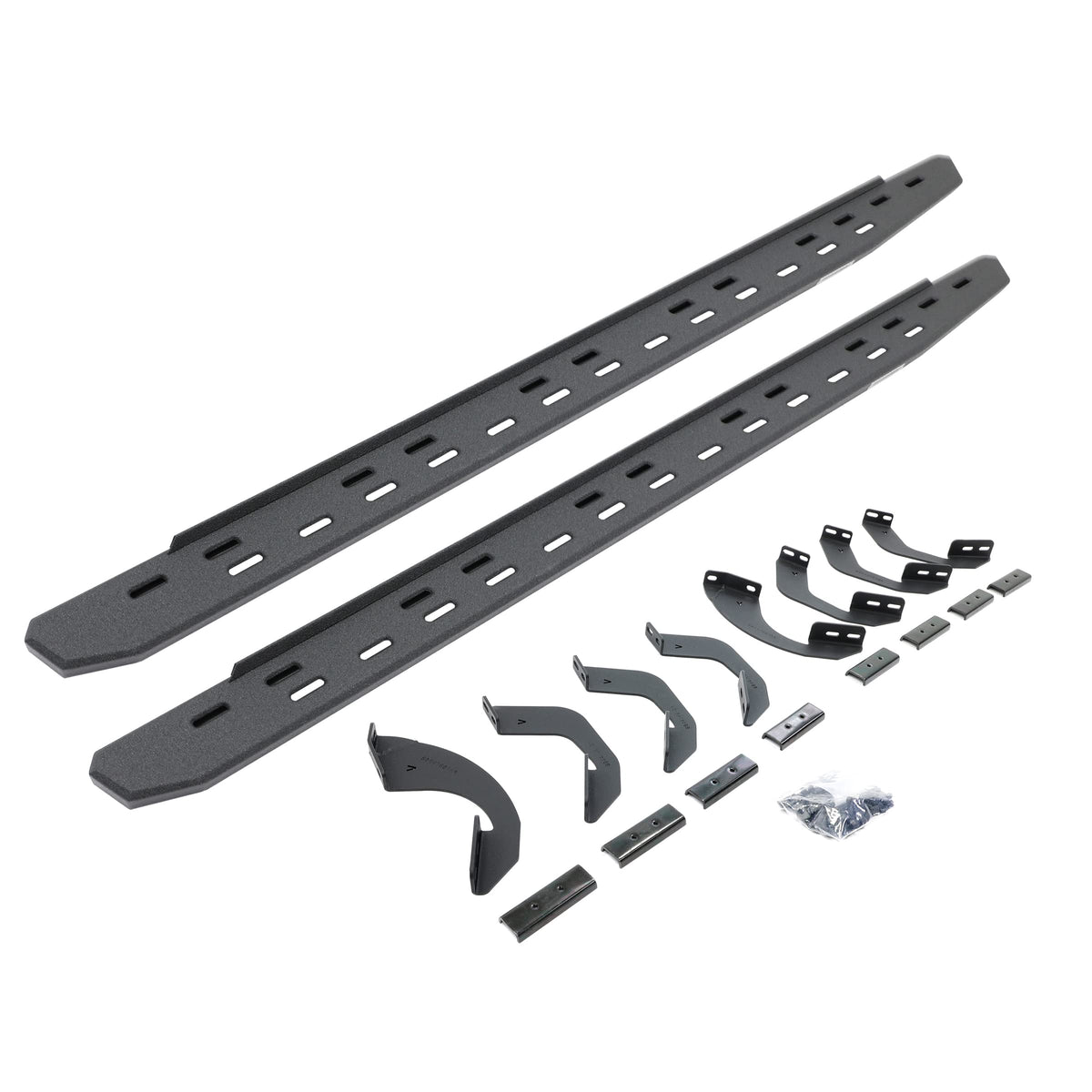 GO RHINO 69643580ST Go Rhino RB30 Slim Running Boards & Brackets – Galvanized Steel, Protective Bedliner Coating – 69643580ST – Fits 2022-2024 Toyota Tundra Double Cab Pickup