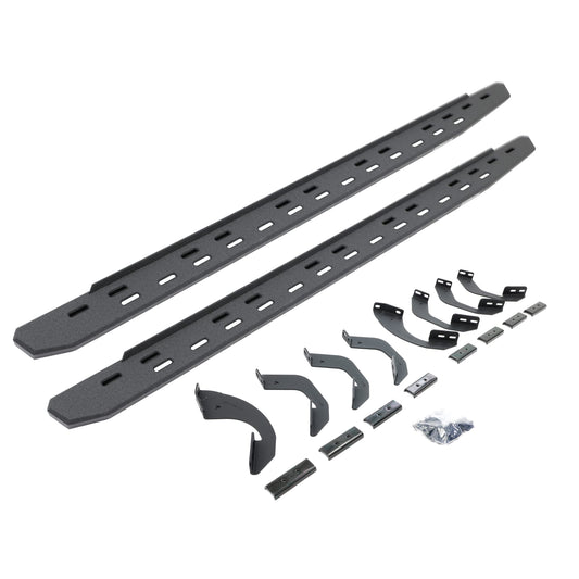 GO RHINO 69643580ST Go Rhino RB30 Slim Running Boards & Brackets – Galvanized Steel, Protective Bedliner Coating – 69643580ST – Fits 2022-2024 Toyota Tundra Double Cab Pickup