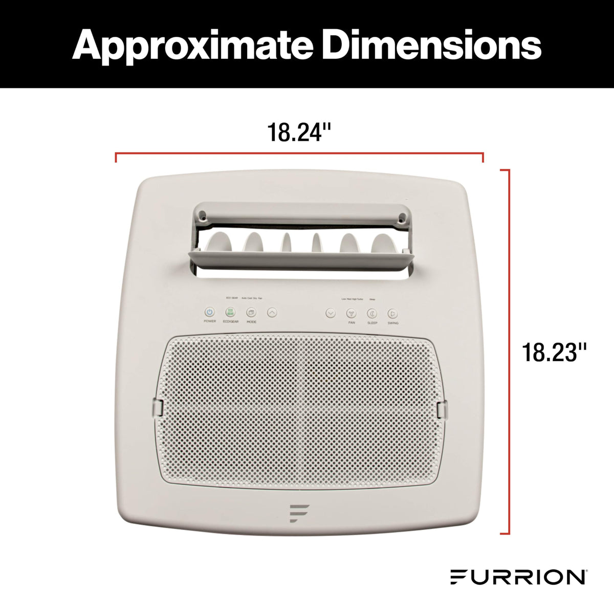 FURRION LLC FACT18MA-PS-AM Furrion Chill Cube Non-Ducted Air Distribution Box (R32) with Operating Panel, Remote Control, Detachable Filters, White - FACT18MA-PS-AM