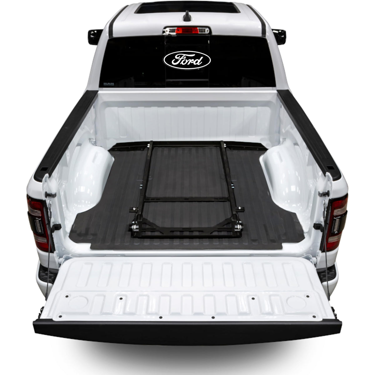 BEDSLIDE BSA-FM5870 Bedslide No-Drill Truck Bed Brackets, for Truck Bed Organizer, Fits Ford Ranger, Years 2019-2023, 5’ or 6' Truck Bed, Black
