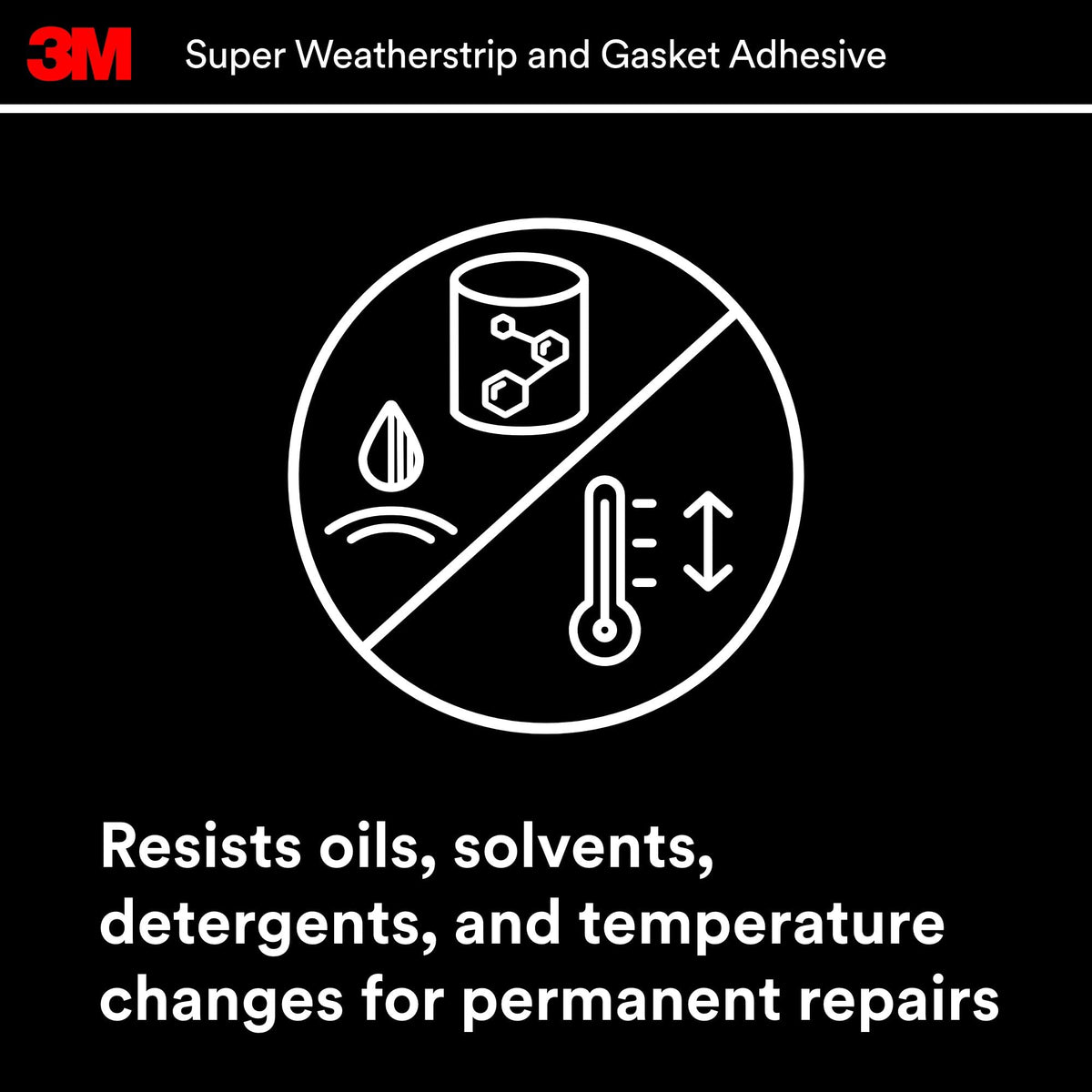 3M 08581 3M Super Weatherstrip and Gasket Adhesive, 08581, Black, 2 fl oz Tube, 1 Per Pack