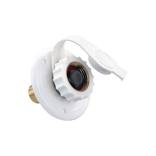 JR PRODUCTS 62145 JR Products 62145 Plastic City Water Flange - 12" MPT x 3/4" , White