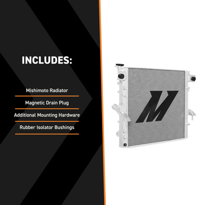 MISHIMOTO MMRAD-WRA-07V2 Mishimoto MMRAD-WRA-07V2 Aluminum Radiator, Compatible with Jeep Wrangler JK, 2007-2017, Silver