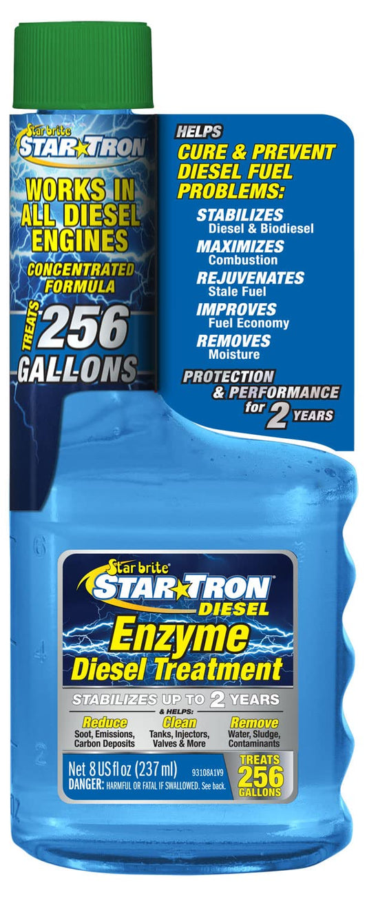 STAR BRITE 14408 STAR BRITE Star Tron Enzyme Fuel Treatment - Automotive Diesel Formula - 1 oz. Treats 16 Gallons - 8 OZ (14408)