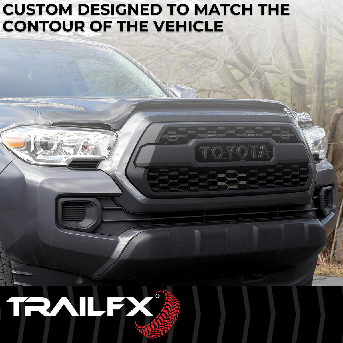 TRAILFX 8489H Trailfx Bug Shield Hood Protector – Smoke Acrylic Wrap-Around, Low Profile, No-Drill Raised Mount, Fits 2007–2013 Chevrolet Avalanche, 2007–2014 Subur