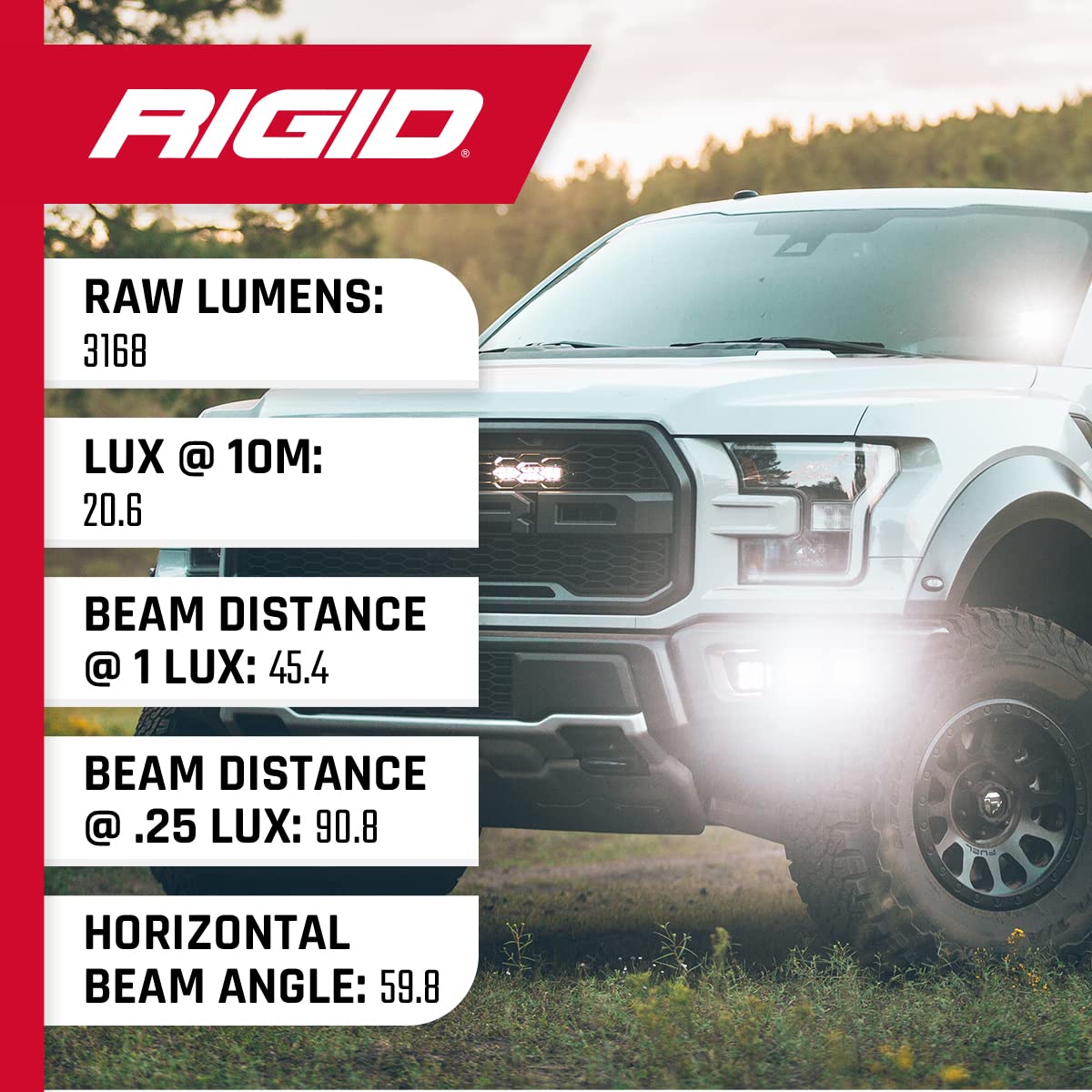 Rigid Industries 202513 RIGID INDUSTRIES D-Series PRO LED Light Pods Diffused, Pair