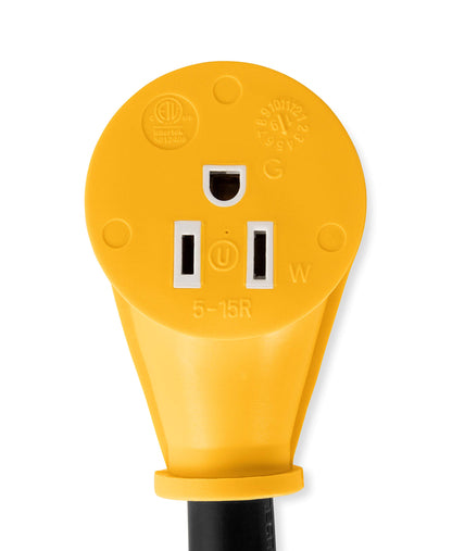 CAMCO 55155 Camco PowerGrip 12" Dogbone Electrical Adapter with Handle - 30 to 15 Amp