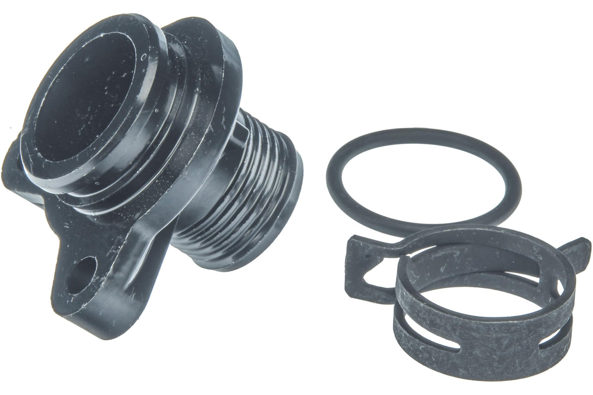 URO Parts 11537545890-K Coolant Hose Connector, Metal Connector vs OEM Plastic
