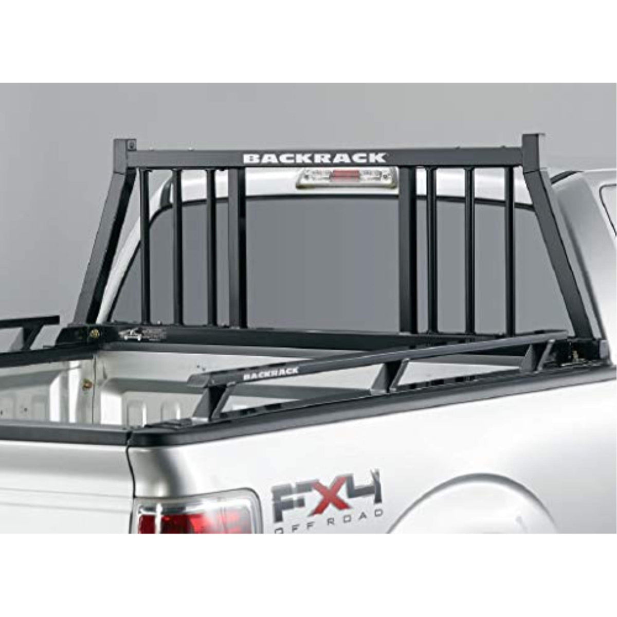 BACKRACK 148TR RealTruck BACKRACK Three Round Rack Frame Only | Black, No Drill | 148TR | Fits 2001-2025 Chevrolet/GMC Silverado/Sierra 2500/3500HD; 2017-2025 RAM 1500/2500/3500; 2004-2025 Nissan Titan & Others