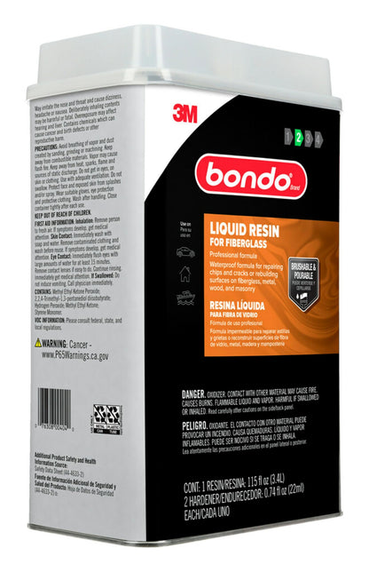 3M 404 Bondo Fiberglass Resin, 00404, 0.9 Gallon Can
