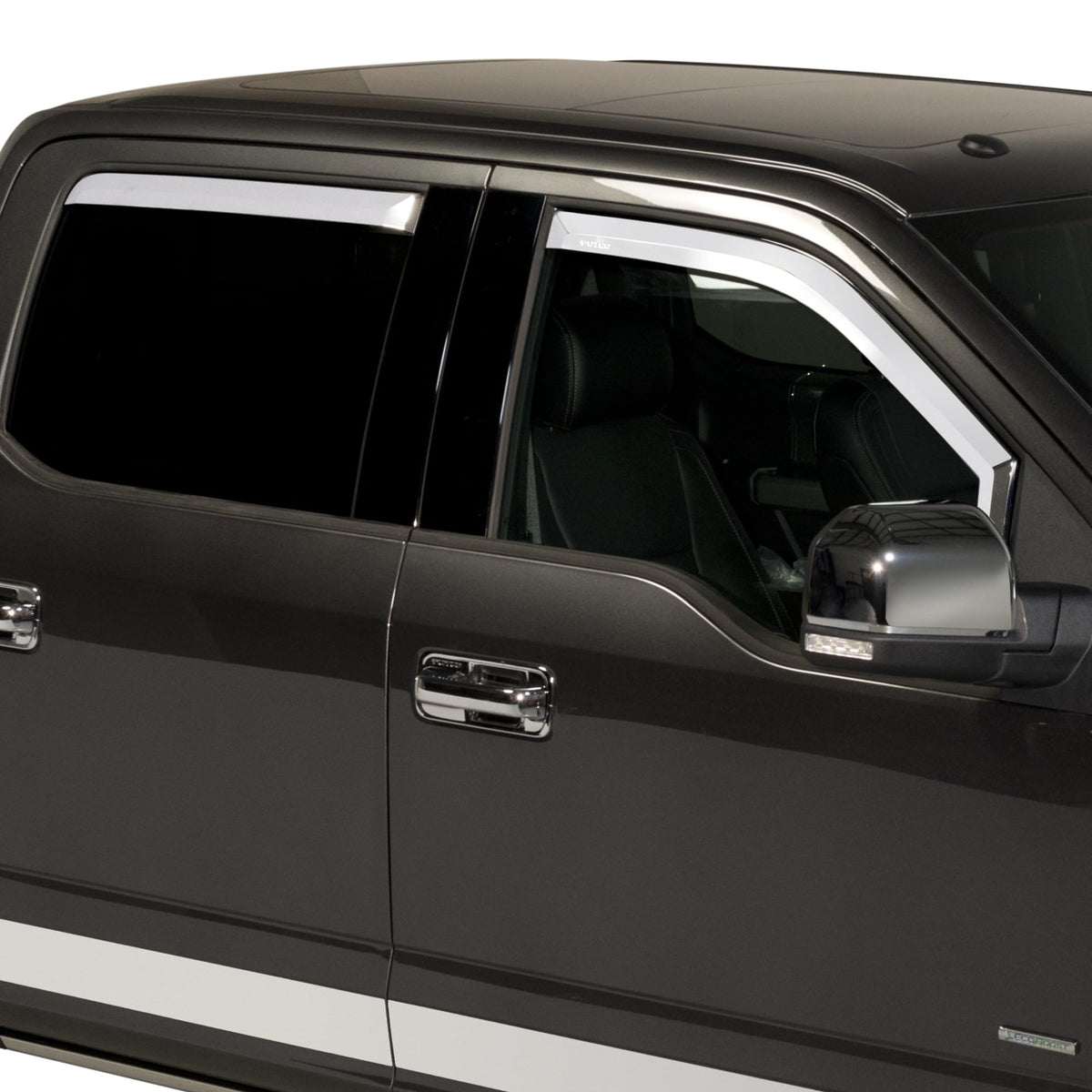 PUTCO 480065 Putco 480065 Element Chrome Window Visor in Channel 4pc