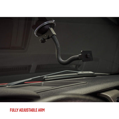 BULLY DOG 40400-102 Bully Dog 40400-102 T-Slot Universal Windshield Mount for GT & WatchDog – Adhesive-Free Suction Cup, Flexible Adjustable Neck, Secure Hands-Free Viewing
