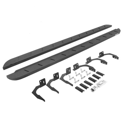 GO RHINO 63409980ST Go Rhino RB10 Slim Running Boards & Brackets – Galvanized Steel, Protective Bedliner Coating – 63409980ST – Fits 2009-2010 Dodge Ram 1500 Quad Cab (See Description)