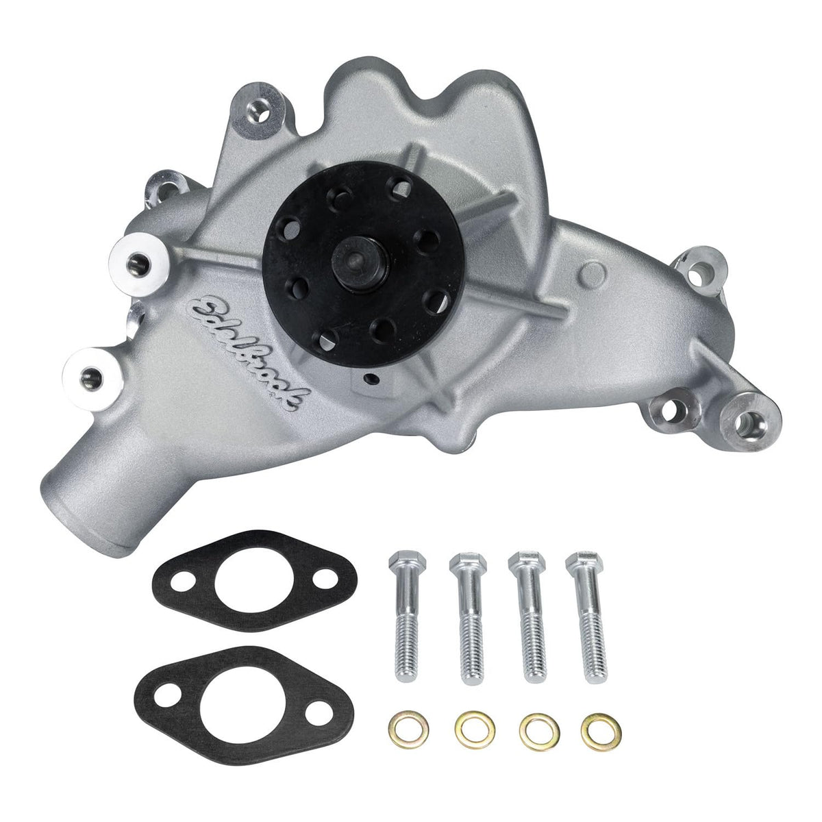 EDELBROCK 88510 Edelbrock Water Pump, Mechanical, Victor Series, 5/8 in Pilot, Long Design, Aluminum, Natural, compatible with Big Block Chevy, Each