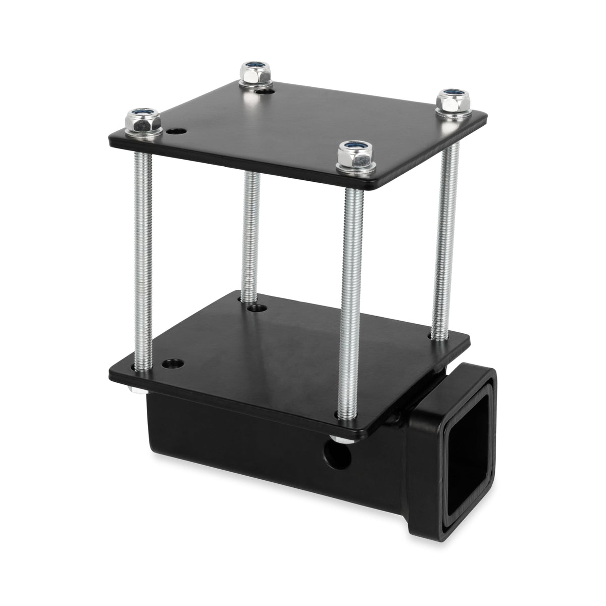 CAMCO 48473 Camco Eaz-Lift Camper/RV Bumper Hitch - Ideal for Bikes, Cargo Racks & More - Clamps onto 4” Square RV Bumpers - No Drilling Required for Install - Crafted of Heavy Duty Powder-Coated Steel (48473)