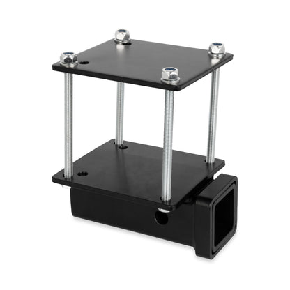 CAMCO 48473 Camco Eaz-Lift Camper/RV Bumper Hitch - Ideal for Bikes, Cargo Racks & More - Clamps onto 4” Square RV Bumpers - No Drilling Required for Install - Crafted of Heavy Duty Powder-Coated Steel (48473)
