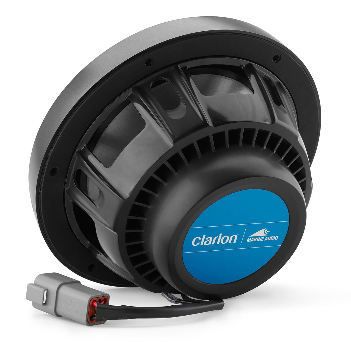 CLARION 010-03049-00 Clarion CMSP-771RGB-SWG Premium 7.7-inch Coaxial Marine Speakers with Built-in RGB Illumination, 60W RMS, with White & Gray Metallic Grilles