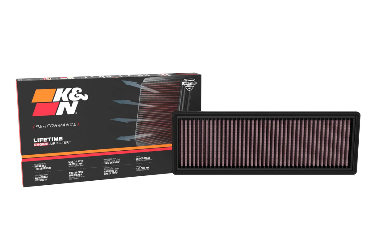 K&N FILTER 33-5146 K&N High-Flow Original Lifetime Engine Air Filter: Increase Power: Premium, Washable: Compatible with 2024-2026 FORD: (See Product Descriptions for Select Models), 33-5146