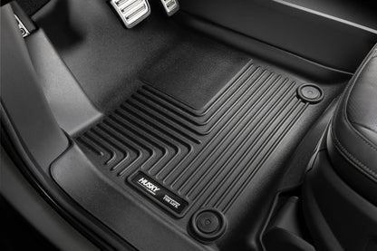 Husky Liners 54201 Husky Liners X-act Contour Floor Mats – Fits 2019-2026 Chevrolet Silverado & GMC Sierra 1500 & 2020-2026 Silv./Sierra 2500/3500 Crew CAB ONLY w/Underseat Storage – 2nd Row, 1-pc Black - 54201