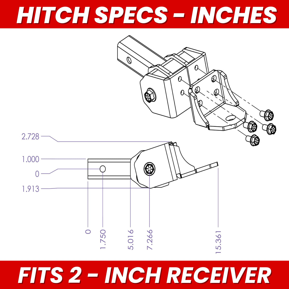 GEN-Y HITCH GH-12001 GEN-Y Hitch Ball Mount for 2" Receiver - Ball Platform with 1″ Diameter Mounting Hole, 2" Drop, 7,000 lbs Towing Capacity, 700 lbs Tongue Weight, Silver, Made in USA