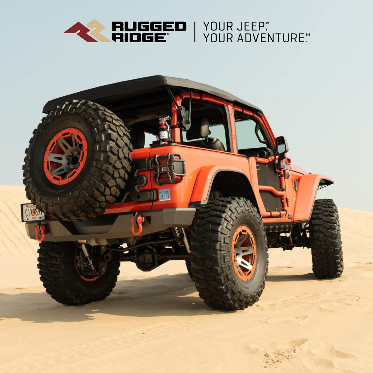 RUGGED RIDGE 11540.36 Rugged Ridge HD Bumper - Fits Rear 2018–2025 Jeep Wrangler JL - Full-Width - Trail-Tested Steel Construction - Off-Road Ready Exterior Accessory - Black