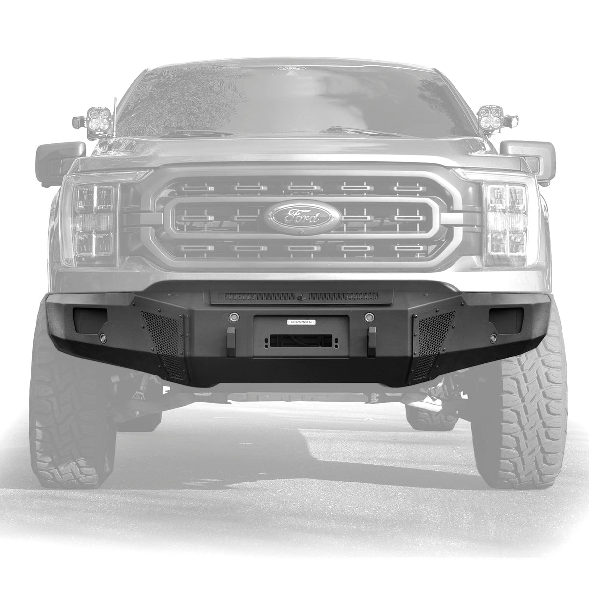 GO RHINO 34398T Go Rhino BR6 Front Bumper – Mild Steel, Textured Black – 24398T – Fits 2021 - 2024 Ford F-150 (Excludes Models with Active Park Assist & Adaptive Cruise Control)